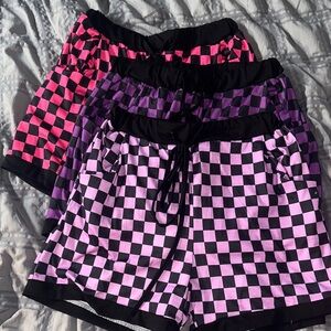 Checkered Pink and Purple Shorts
